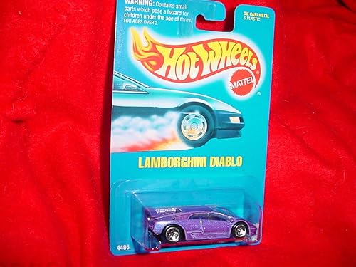 Hot Wheels #227 LAMBORGHINI Diablo Purple 5 SPOKE Blue Card USA .HN#GG_634T6344 G134548TY47253
