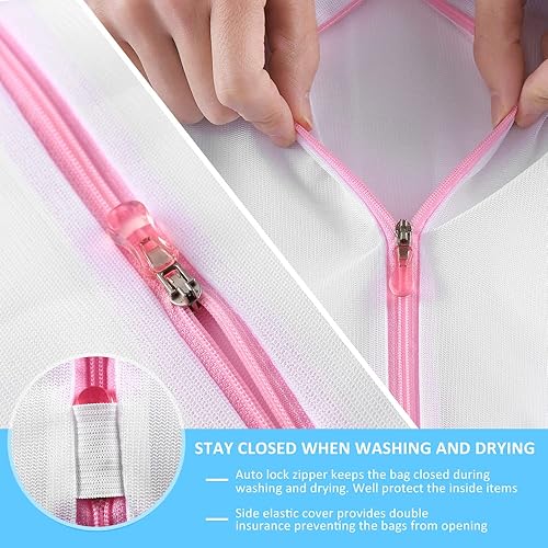 Miniatura 4 de Gogooda - 7 bolsas de malla para lavandería para prendas delicadas con cremallera de alta calidad bolsa organizadora y de almacenamiento para viajes