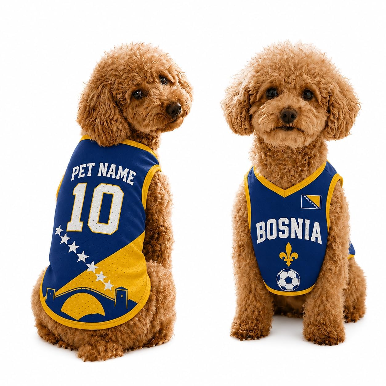 Custom Dog Football Jersey with Name Number Logo, Personalised 2026 Pet Jersey, Breathable Quick Dry T-Shirt for Small Medium Large Dogs, Gift for Fans
