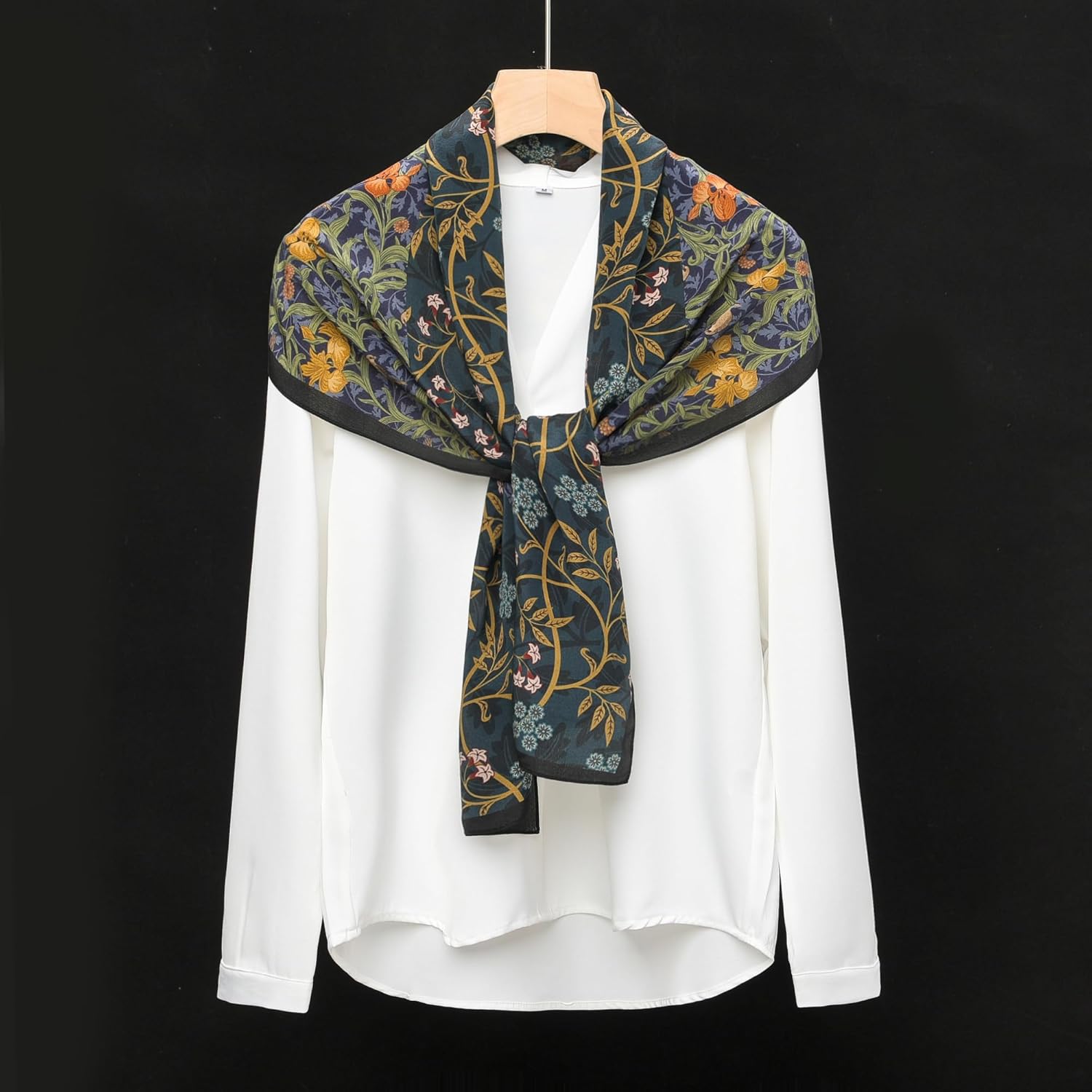 100% Mulberry Silk Women's 55”*14” Long Scarf Headscarf and Neck Scarf - Rectangular Hair Towel with Gift Packed - Image 5