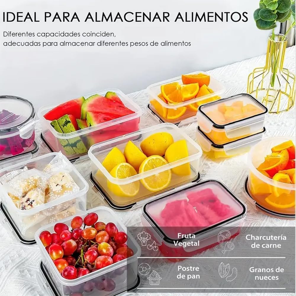 48-Piece Meal Prep Containers Set With Airtight Lids,BPA Free Food Storage Containers For Leftovers Leakproof Stackable Freezer/Microwave/Dishwasher Safe Lunch Box (24, Rectangular+Roud)
