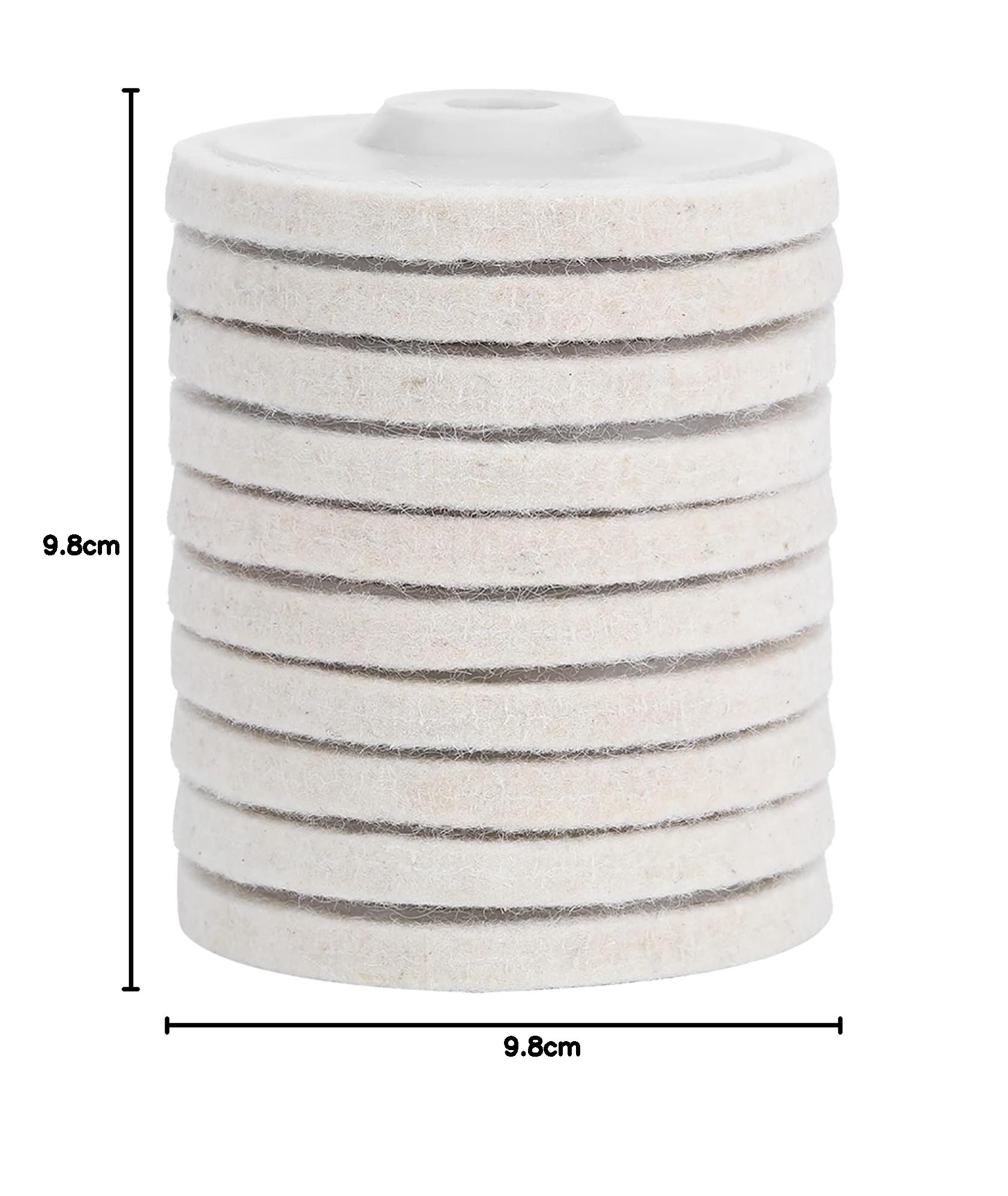 10 sztuk Wool Felt polerskie tarcze polerskie, szlifierki kątowe, tarcze polerskie, tarcze polerskie do wełny, zestaw do polerowania, do biżuterii metalowej, młynka cylindrycznego (cienka wełna)