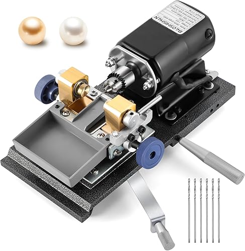 BAOSHISHAN Taladro de perlas de 280 W, perforadora de coral, máquina de perforación ámbar, paleta de plástico grande, juego completo, velocidad