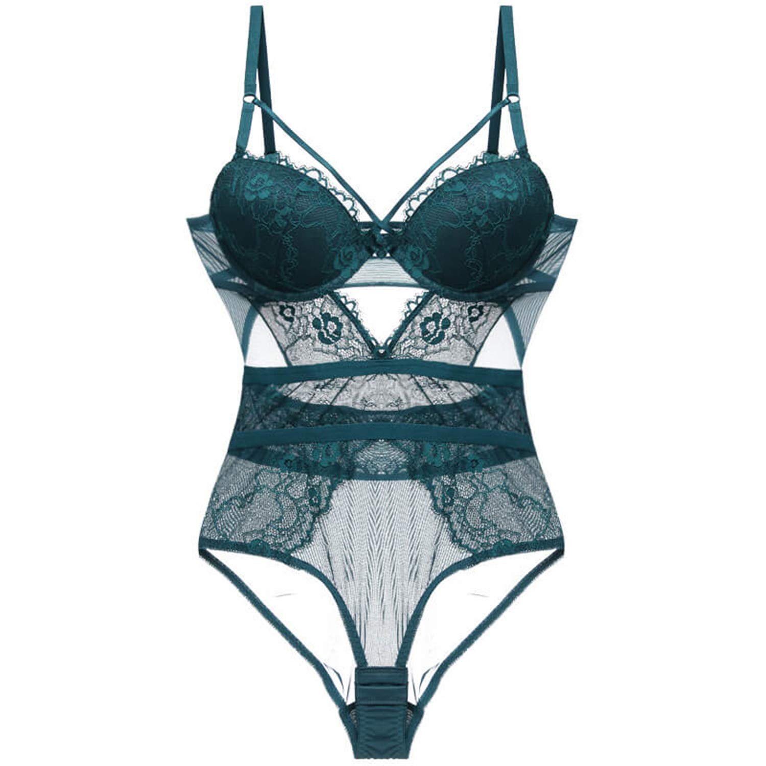 Sexy Women Lingerie Strappy Cup Hollow Out Back Push Up Padded Cup Underwired Cotton Crotch