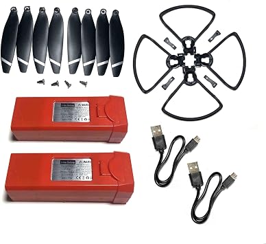 Drone Part, For LYZRC L900 Pro SE MAX Drone Accessories - 7.4V 2200mAh Battery, Propeller Blades, Blade Guards - RC Quadcopter Replacement Parts2orange battery kit