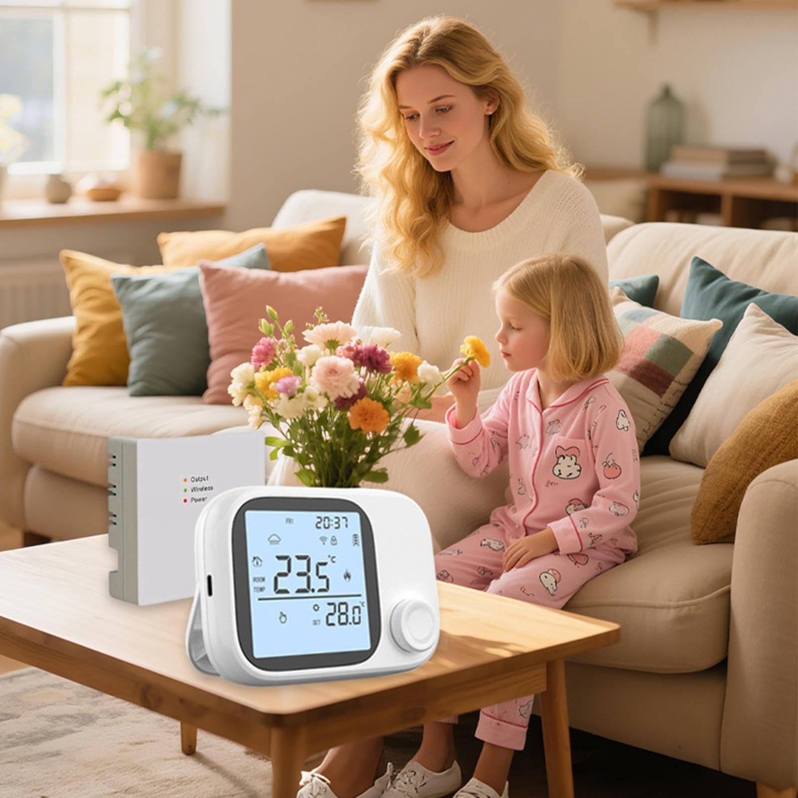 Termostati WiFi per la Casa Monitor Di Temperatura A Display Digitale | Termostato Wi-Fi Intelligente Controllo APP E Vocale Per Casa Ufficio Camera Soggiorno