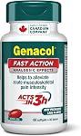 Genacol Fast Action – Fast Relief of Joint, Back & Muscle Pain, 30 Doses | Turmeric Curcumin, Black Sesame Seed Oil and Boswellia Formula, Clinically Proven Analgesic Effects, 60 Softgels (30 Doses)