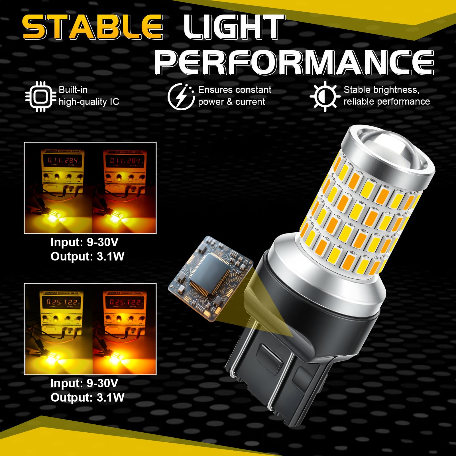 Amazon.com: iBrightstar Super Bright 7443 7444NA Switchback LED