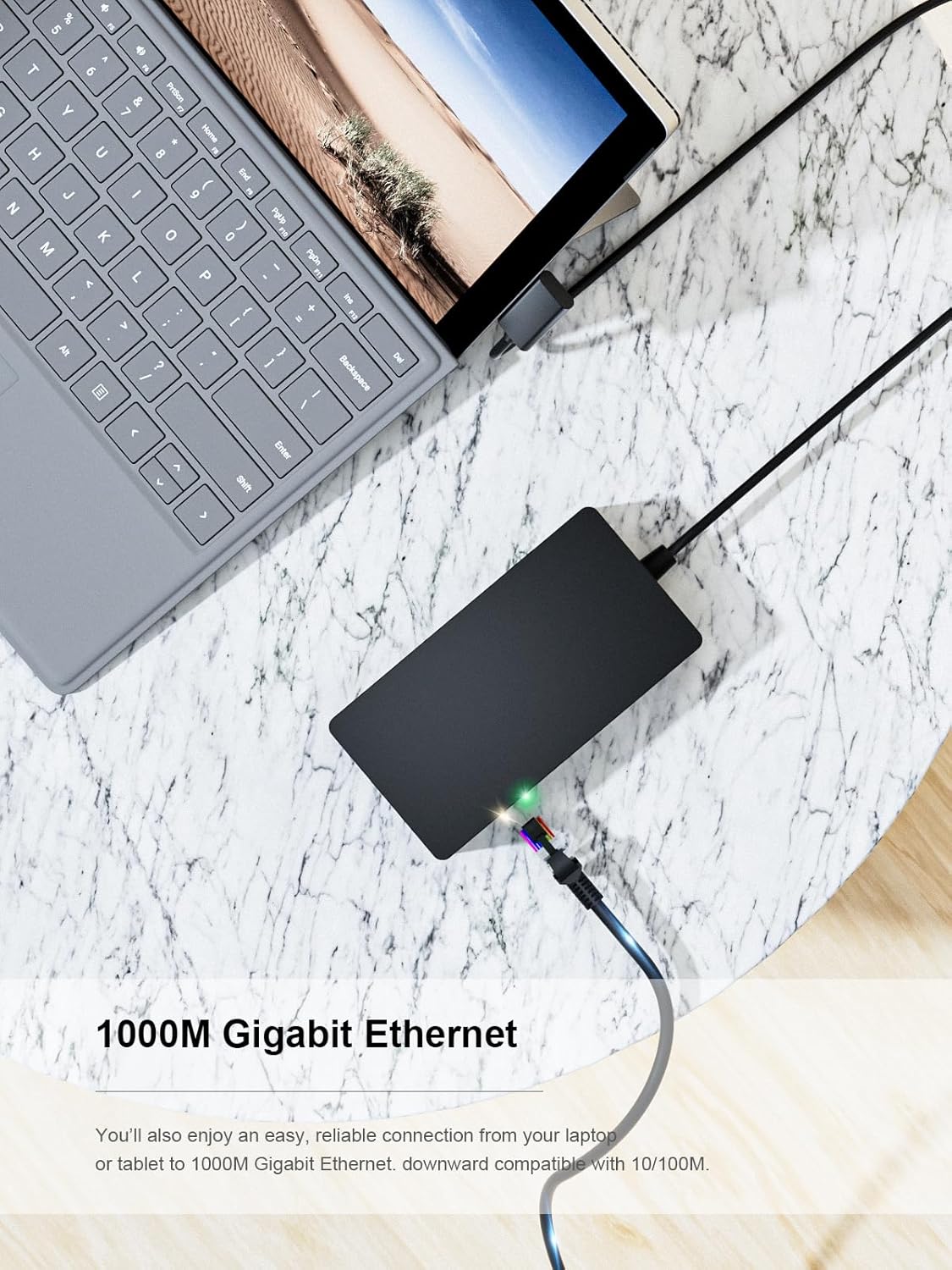 Surface Dock 2,Surface Docking Station 2 with 199W Power Supply,Type-C 4K Display Port*2,USBA*2/Type C*2 Data Transmission,1G Ethernet,Audio Compatible with Surface Laptop,Go,Pro 11/10,Book 3/2