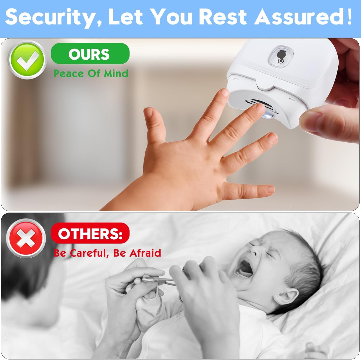 electric nail clipper & nail file: automatic trimmer with led light, built-in storage, usb rechargeable, gently trims thick nails - safe for baby, kids, adults, seniors - baby electric nail file