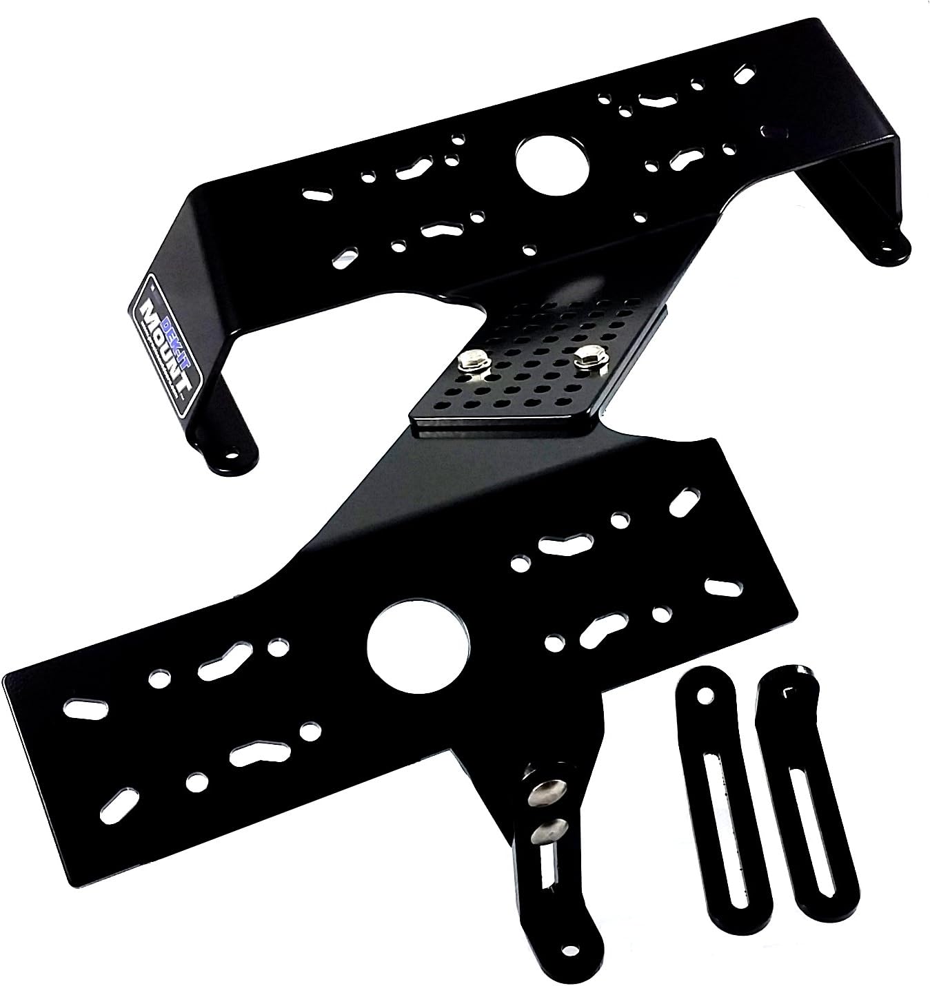 PROcise DEK-It Fish Finder Mount for Boats,Dual Unit Stacker for DEK-It Fish Finders and Depth Finders Mounts, Marine-Grade Aluminum, Durable, Secure and Rust-Proof