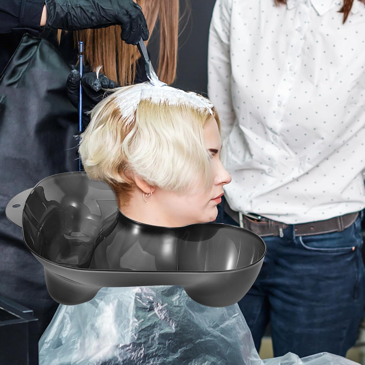 FRCOLOR Hair Washing Neck Tray 14.37X13.38X3.54In Reusable Hair Dyeing Shoulder Support for Salon Styling Perm Treatment and Care