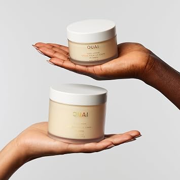 OUAI St. Barts Body Cream Bundle - Hydrating Body Cream with Cupuacu Butter, Coconut Oil and Squalane - Softens Skin and Delivers Healthy-Looking Glow - Sulfate-Free Skin Care (2 Count, 7.5 Oz/3.4 Oz)