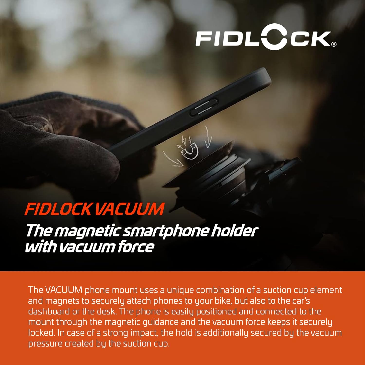 FIDLOCK Vacuum Uni Phone Patch | Black