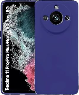 جراب حماية خلفي بتصميم رفيع من السيليكون الناعم والبولي يوريثين المقاوم للحرارة لموبايل أوبو ريلمي 11 برو بلس، لون أرجواني، سيليكون البولي يوريثين الحراري