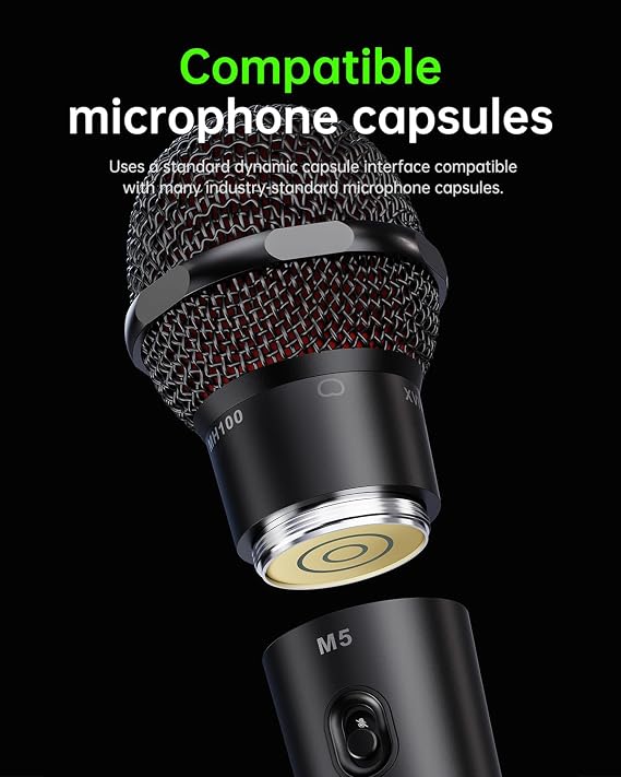 Xvive P3 Wireless XLR Bluetooth Receiver Bundle Xvive M5 Handheld Wireless Microphone System