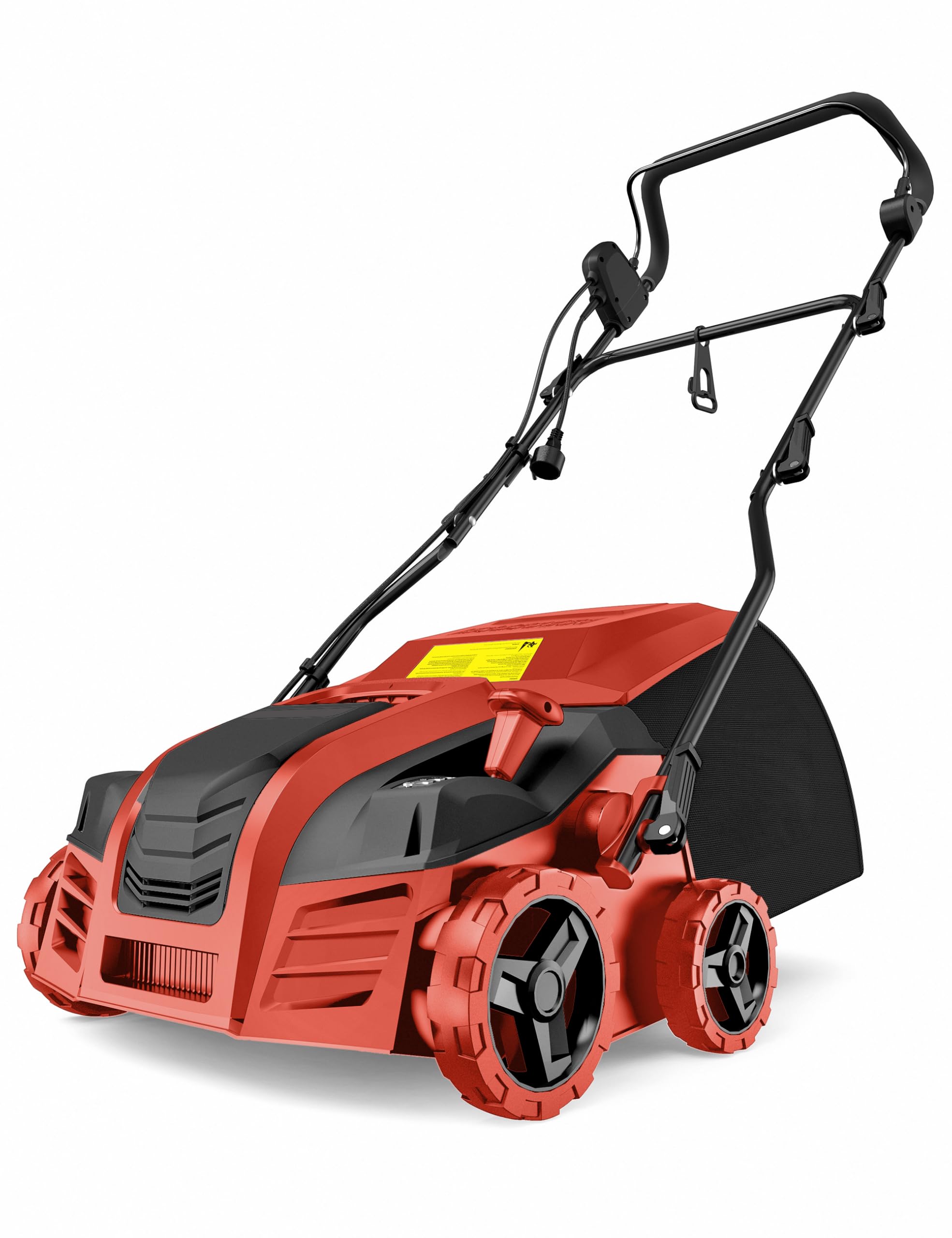 16 Inch Artificial Turf Vacuum,1800w Grass Sweeper 15 Amp Lawn Sweeper Yard Power Brush with 45L Removable Leaf Collection Bag, Quick-Fold, Keeps Clear Sweepy Box