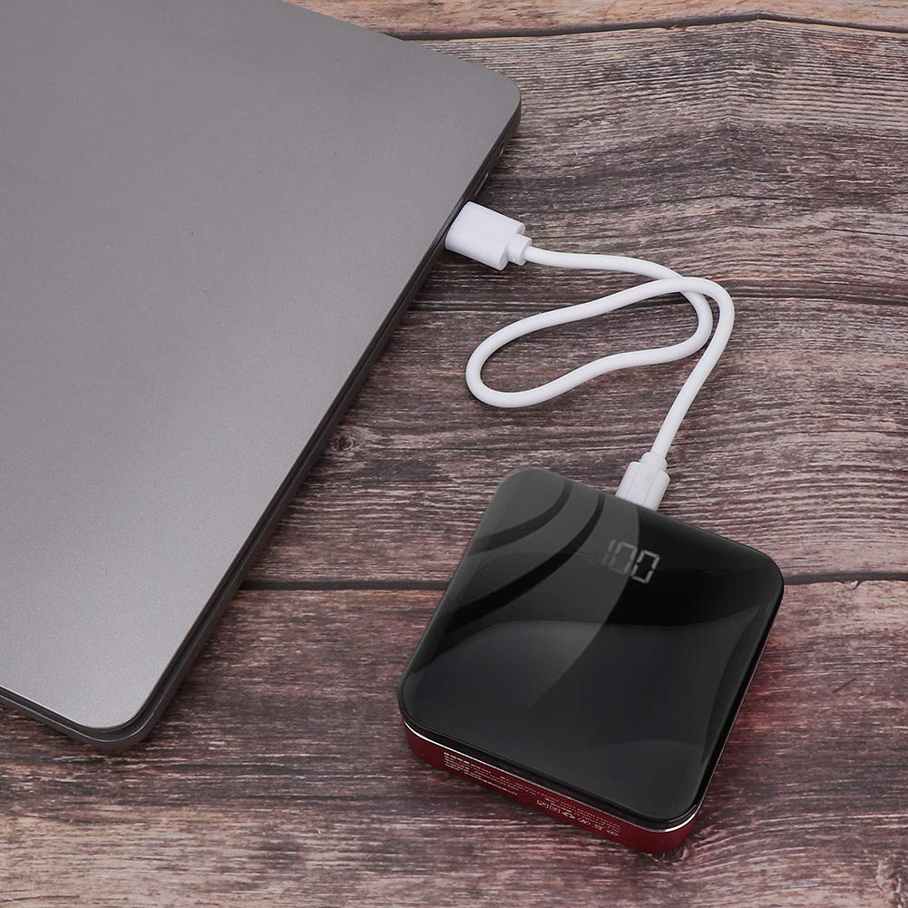 8000mAh Power Bank con Pantalla LED, Rojo (Rojo)