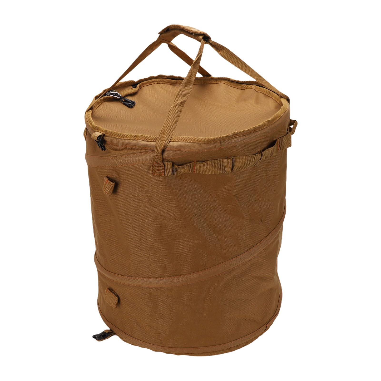 Bote de Basura Plegable, Contenedor de Almacenamiento Emergente Portátil Resistente de 62L para Aventuras Al Aire y Organización del Hogar (BROWN)