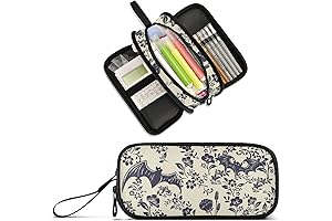 XUWU Goth Bat Flowers Pencil Case