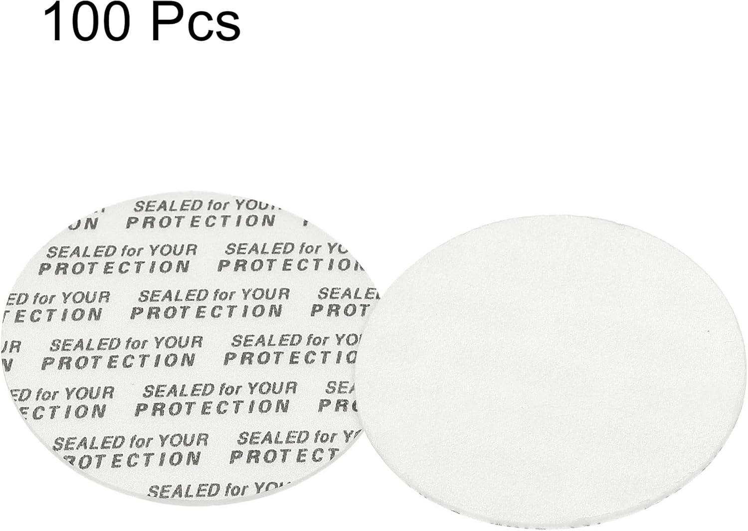 PATIKIL 48mm/1.89" Foam Lid Liner, 100 Pack PS Foam Resistant Tamper Pressure Sensitive Seal for Bottle Cap Liners Seals