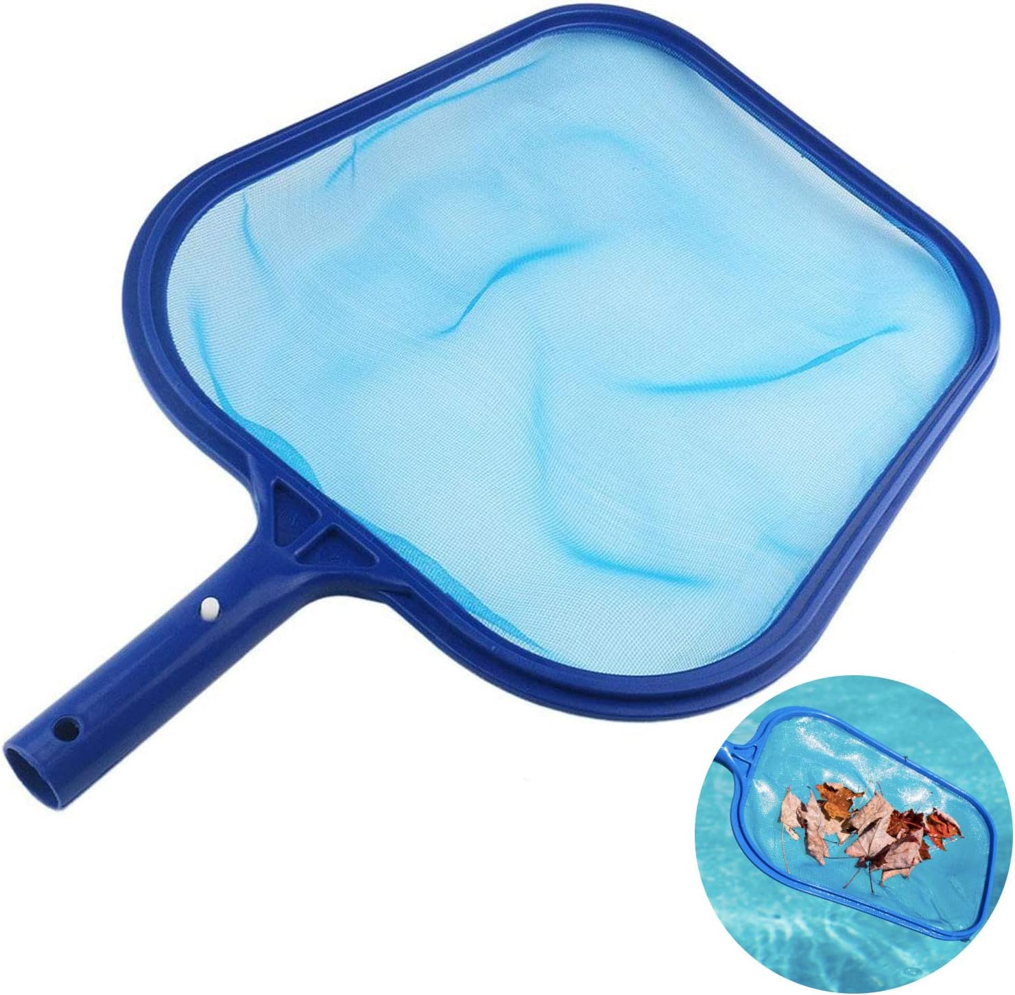 ALLADINBOX Swimming Pool Cleaner Supplies/Professional Heavy Duty Pool Leaf Rake Fine Mesh Frame Net/Swimming Pool Cleaning Leaf Skim Net (Blue)