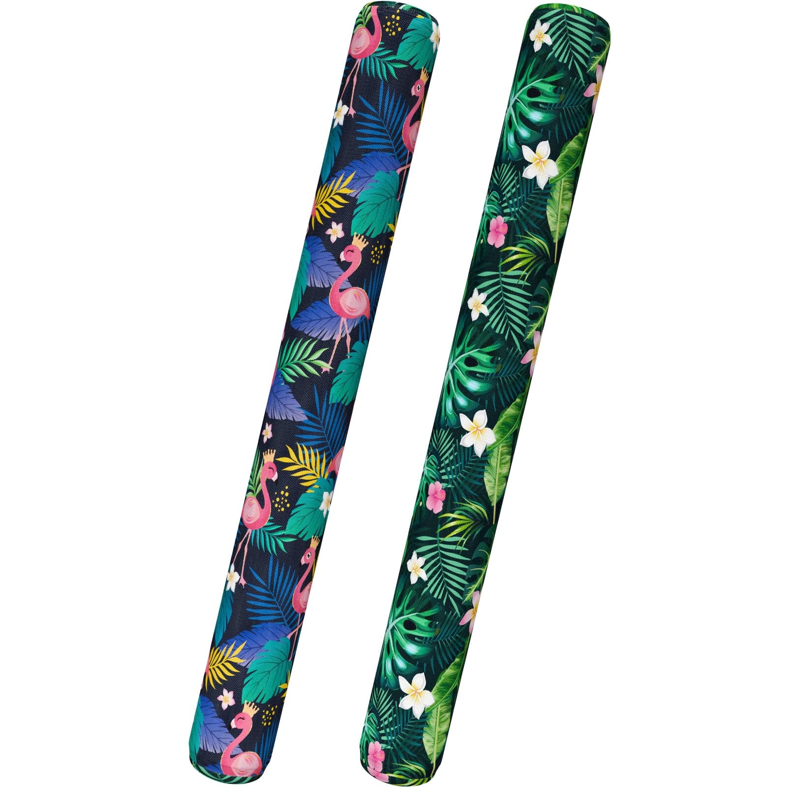 WERNNSAI 2 Pack Inflatable Swimming Pool Noodles for Adults, Soft Fabric Covered Pool Swimming Noodles Set, Blow up Inflatables for Party Summer Water Beach Lake Fun