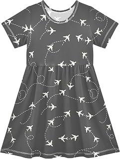 Girls Summer Dress Short Sleeve Toddler Girl Princess Dresses Kids Casual 2-8 Years