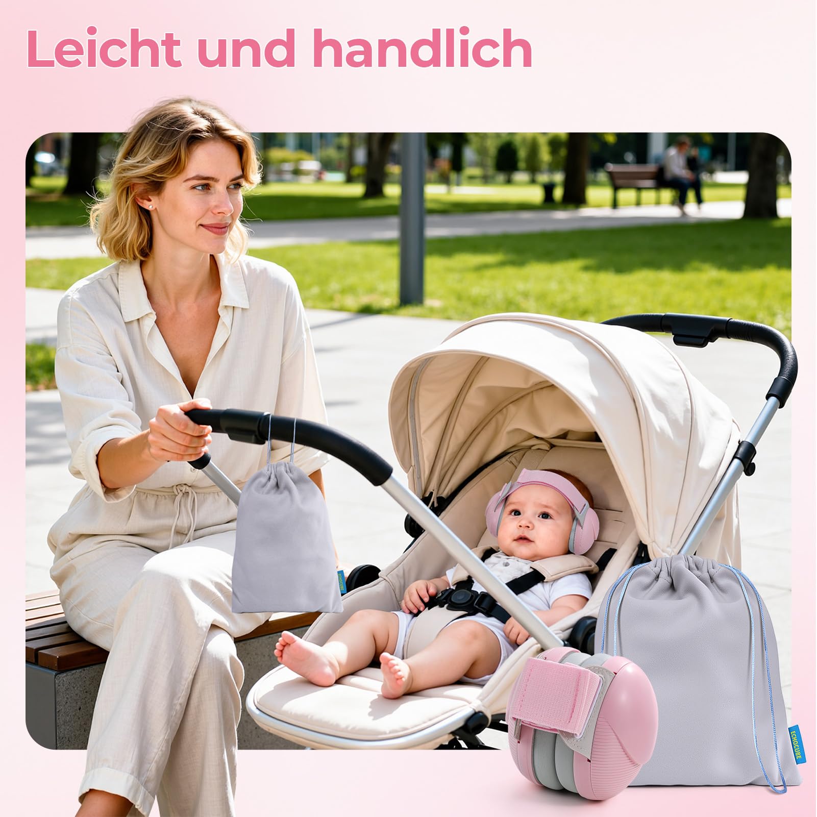 Baby-Gehörschutz, Verstellbare Ohrenschützer für Babys von 0 bis 48 Monaten, CE- und ANSI-zertifizierte 25 dB Baby-Gehörschutzkopfhörer für Flugzeuge, Schlaf