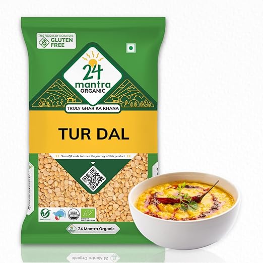 24 Mantra Organic Toor Dal/Tur Dal/Arhar Dal 1Kg