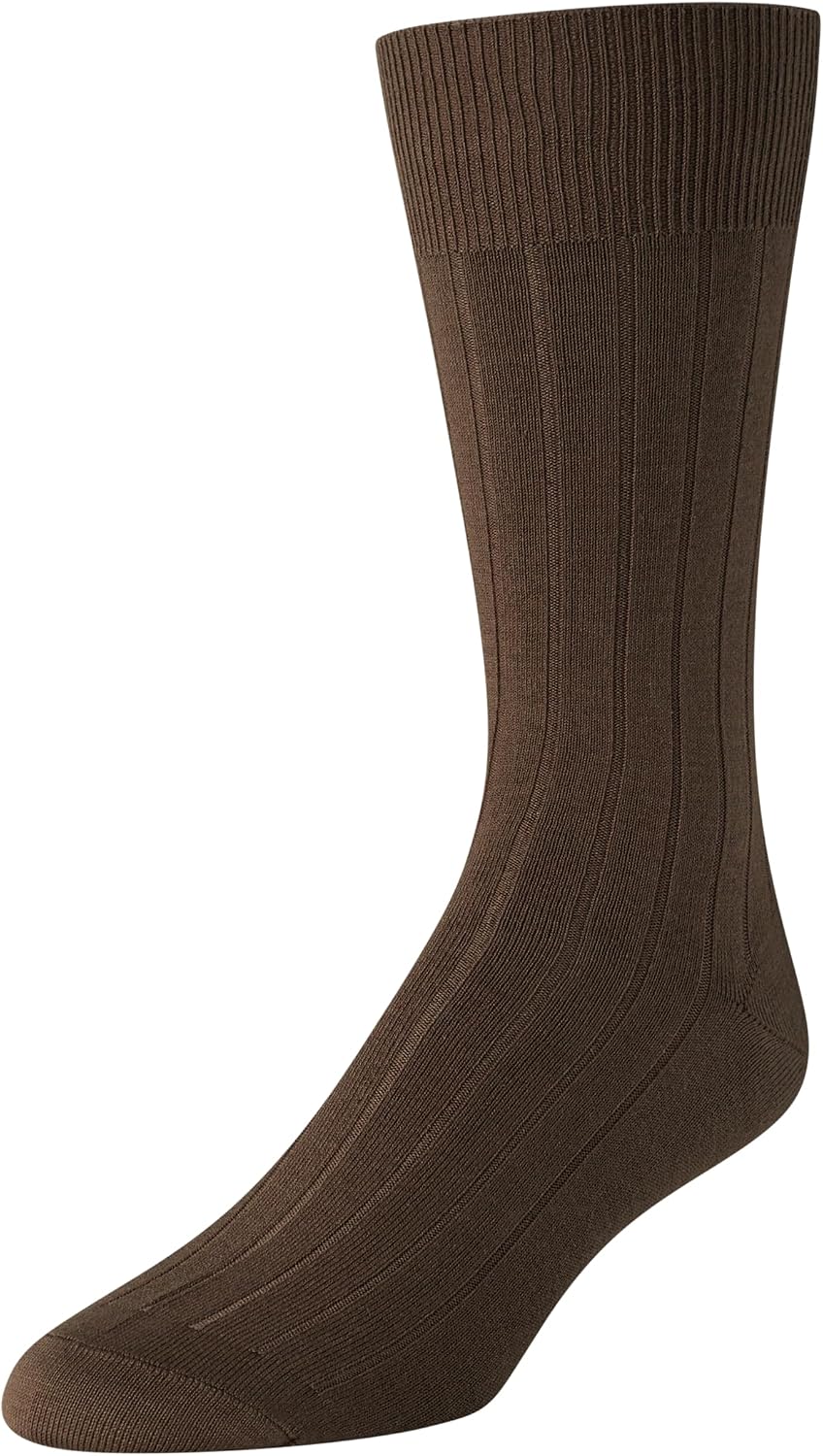Calvin Klein Mens Dress Socks - 6 Pairs Soft Cotton Blend Crew Socks for Men - Classic Comfort Stay Up Cuff Mixed Pattern