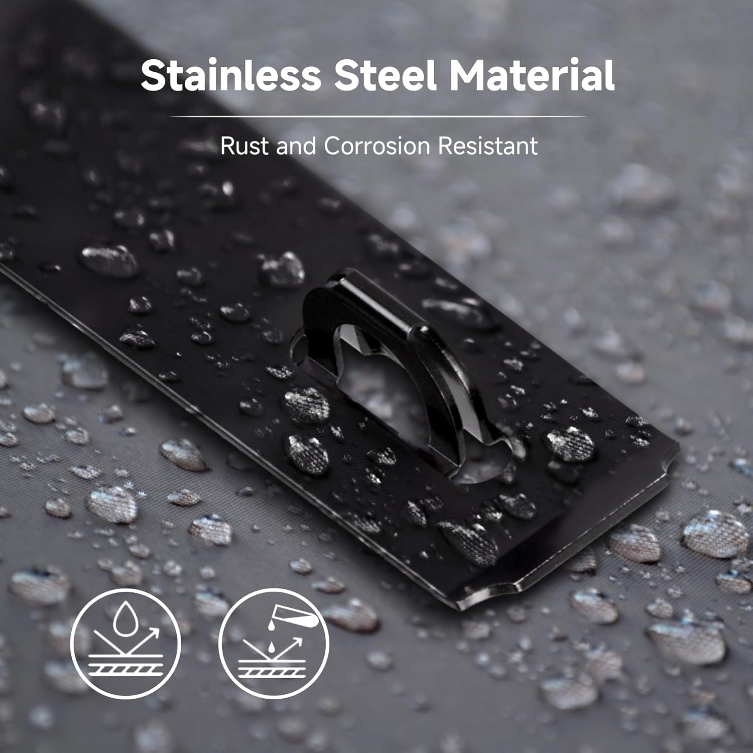 3 Inch Heavy Duty Door Locks Hasp Latch, Stainless Steel Security Packlock Clasp Hasp Lock Latch for Fence Gate, Gate, Shed Closet Cabinet, Black, 1 Pack