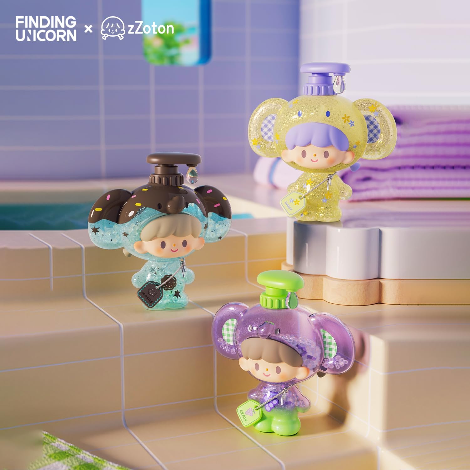 zZoton Bubble Bath Baby Series Blind Box(Single Box 1pc)