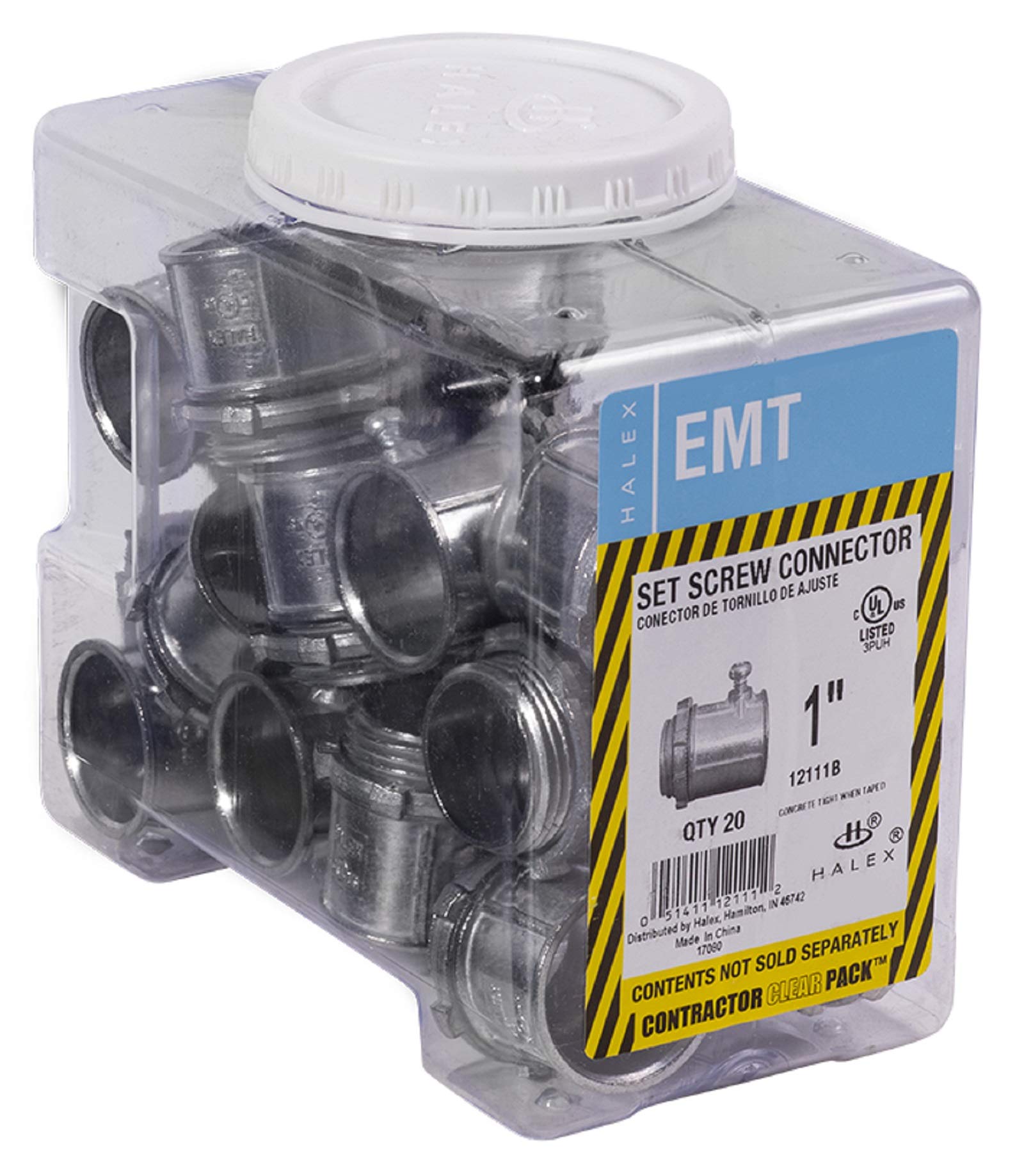 Halex, 1 in. Electrical Metallic Tube Set-Screw Connectors , 12111B, 20 per pack