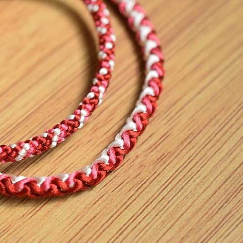 Miniatura 3 de Tozaburo Himo x Kyoto Asahiya Kumihimo - Pulsera trenzada de 5 colores para hombres y mujeres, pulsera doble trenzada hecha a mano, regalo