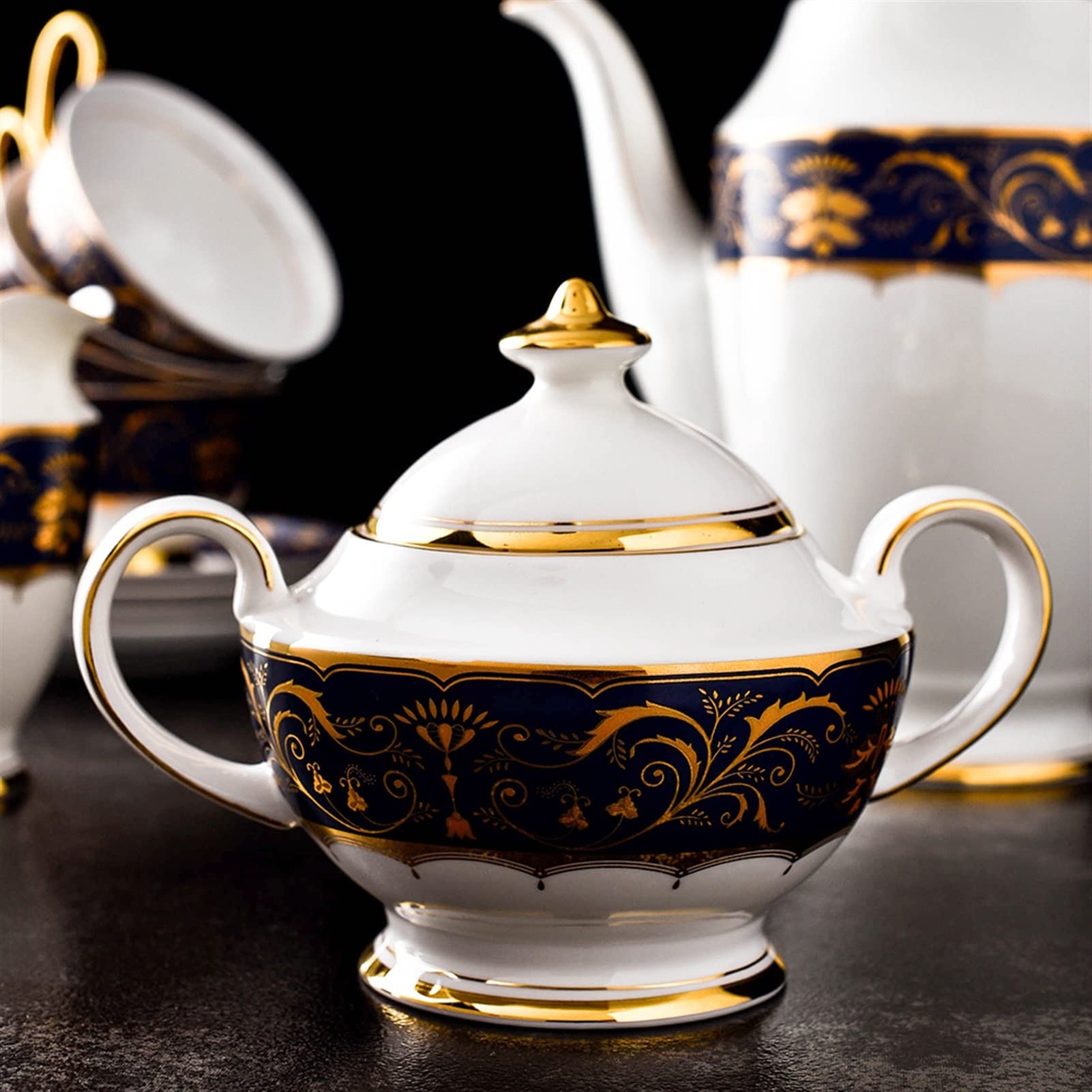 Cukiernica kreatywny pojemnik na cukier ceramiczny mini porcelana kostna zestaw do kawy cukiernica kuchnia przyprawy przechowywanie słoik na cukier garnek na cukier / pojemnik na cukier