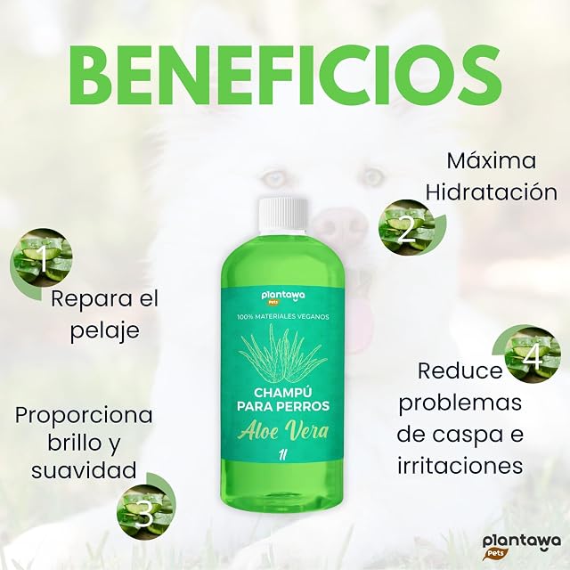 Foto 3 de 8 de PLANTAWA Champú para Perros Aloe Vera 1L