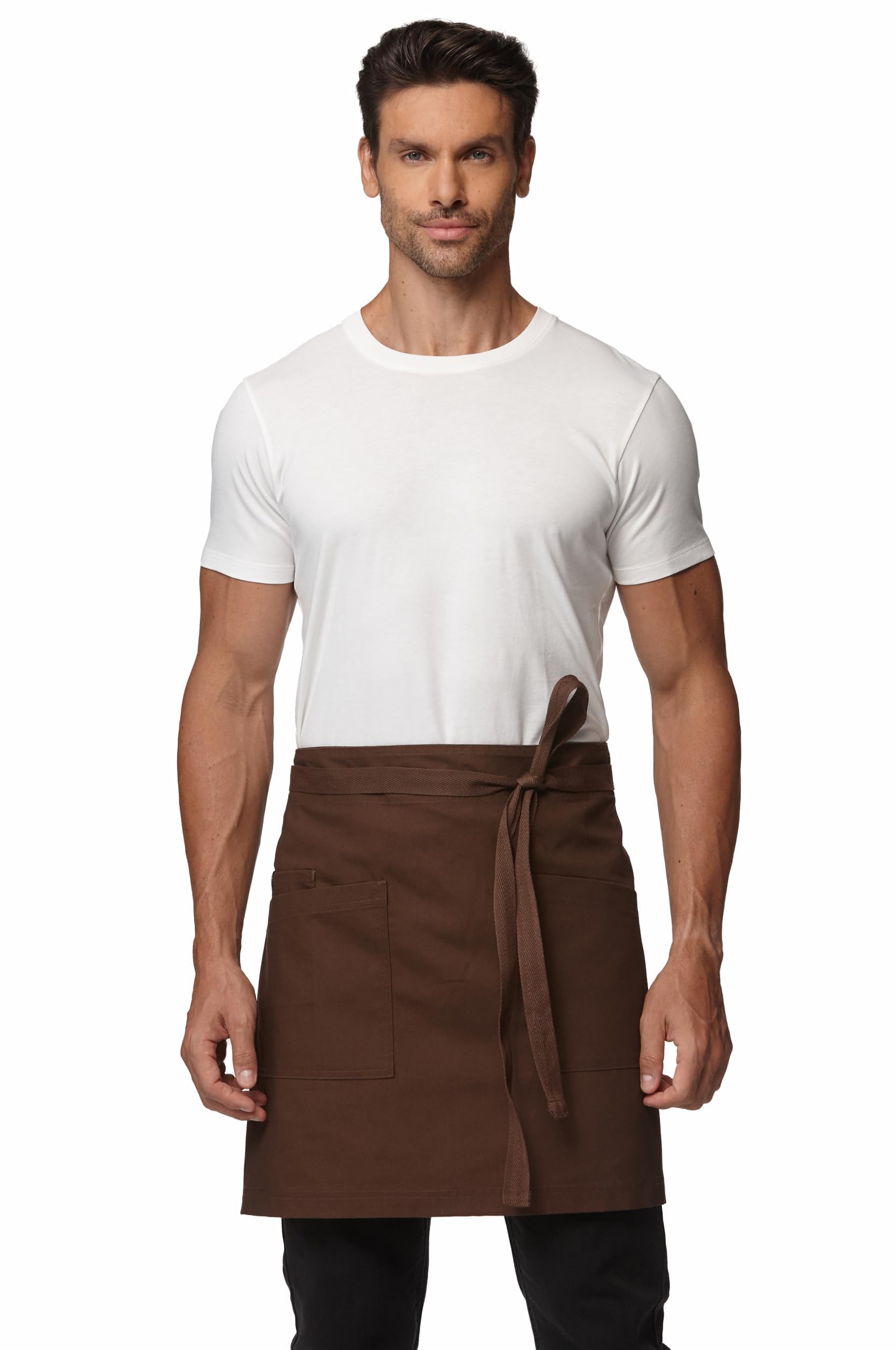 Tablier de Serveur Unisexe Demi Tabliers de Restaurant 4251