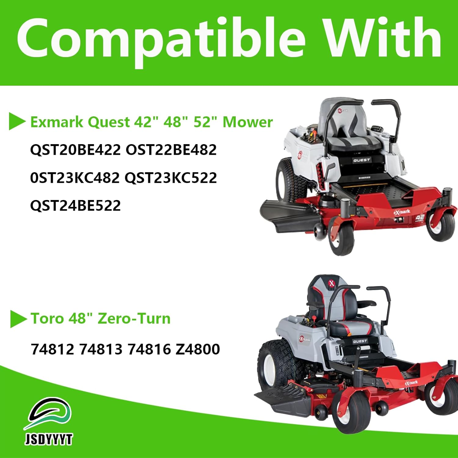 109-6394 Lawn Mower Deck Blade Spindle Assembly Compatible with Exmark Quest 42" 48" 52" Mower & Toro 74812 74813 74816 Z4800 48" Zero-Turn, Replaces 116-5712, 116-3497, 109-8744, 109-6394