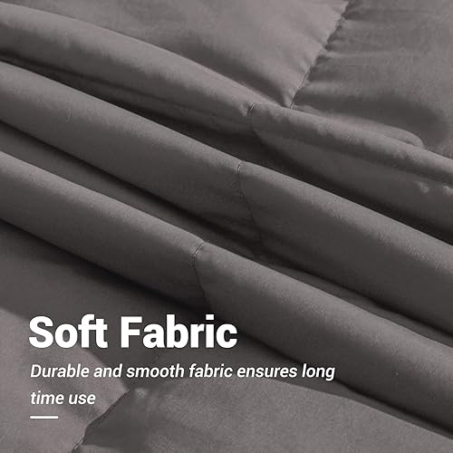 Miniatura 2 de NEXHOME PRO Manta de plumón para sofá, manta suave y ligera, manta de plumas plegable para uso en interiores y exteriores, 50 x 70 pulgadas, gris