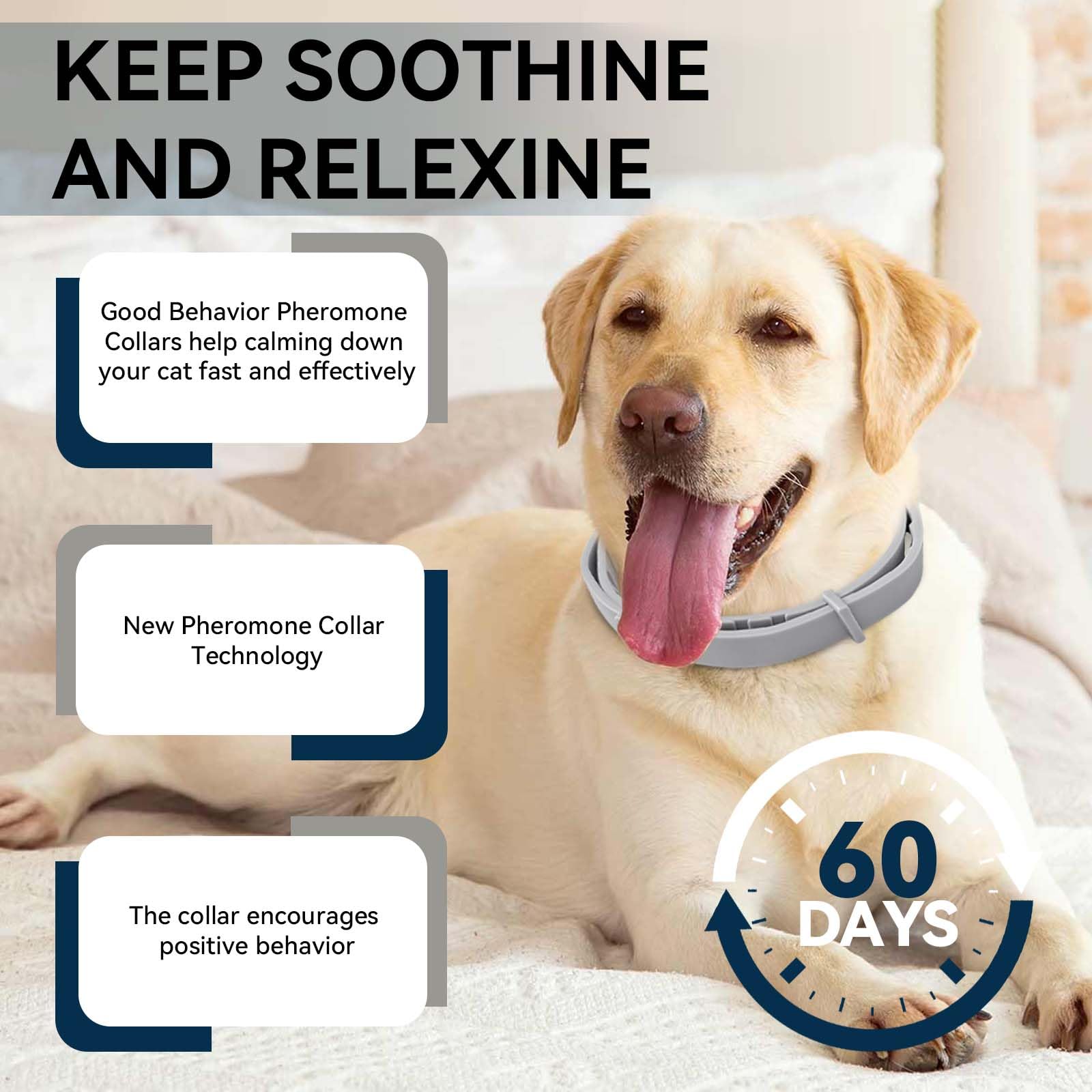 Pawvita calming collar for dogs 4-pack, Grey - Image 4