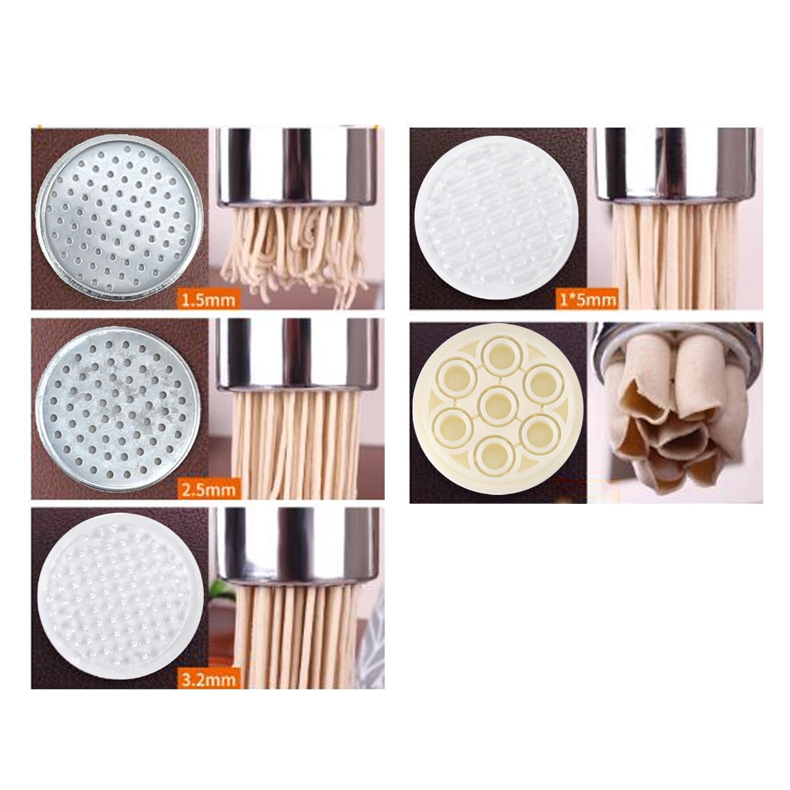 Macchina per Pasta Manuale, Macchina per Tagliatelle in Acciaio Inossidabile con 7 Stampi per Tagliatelle, Pressa per Tagliatelle Manuale per Spaghetti, Lasagne, Fettuccine