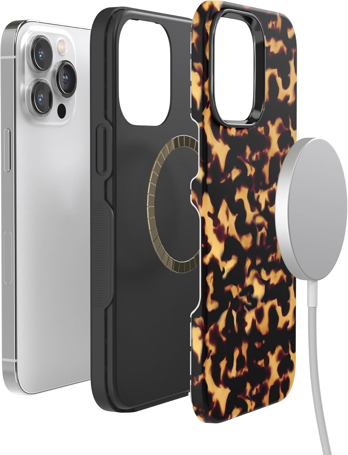 Casely iPhone 14 Pro Case | Shell Shocked | Tortoise Print | Bold Protective Design | Compatible with MagSafe