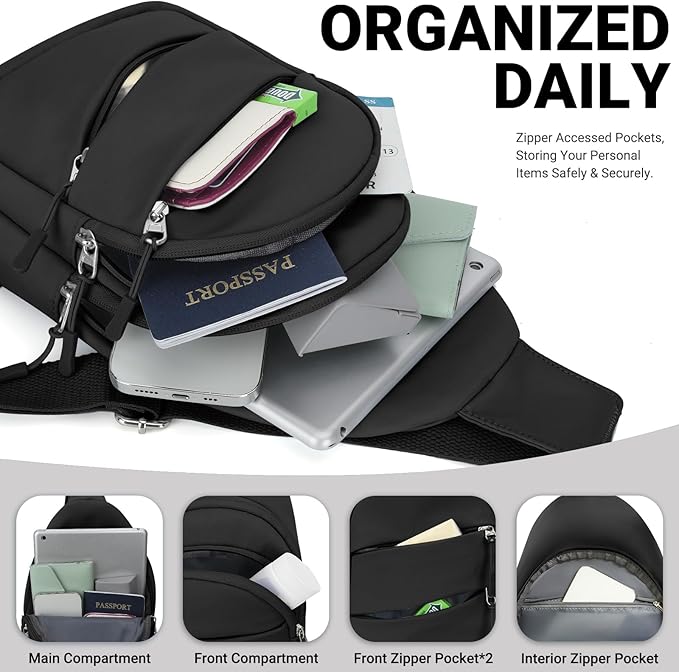 Mochila Tuwubi Crossbody Hombre Mujer Ligera Anti Robo Viaje miniatura 4