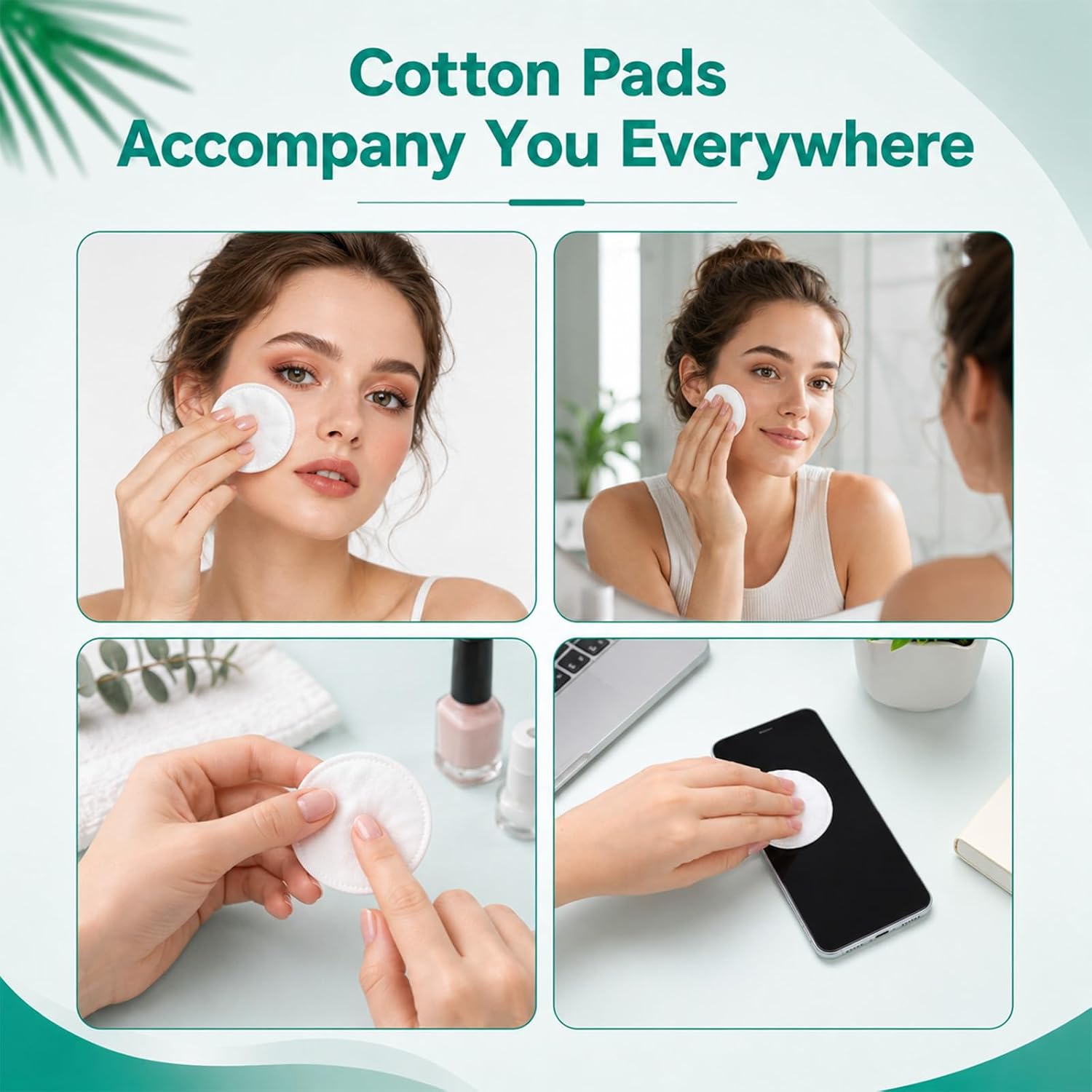 2000 Pcs 2.36 inch Soft Exfoliating Cotton Rounds