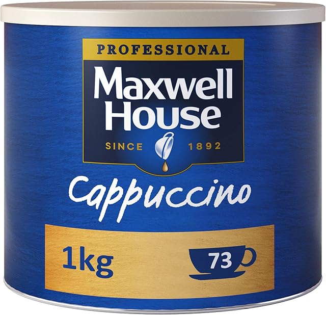 Maxwell House Cappuccino Instant Coffee - Tin 1kg (Pack of 1)
