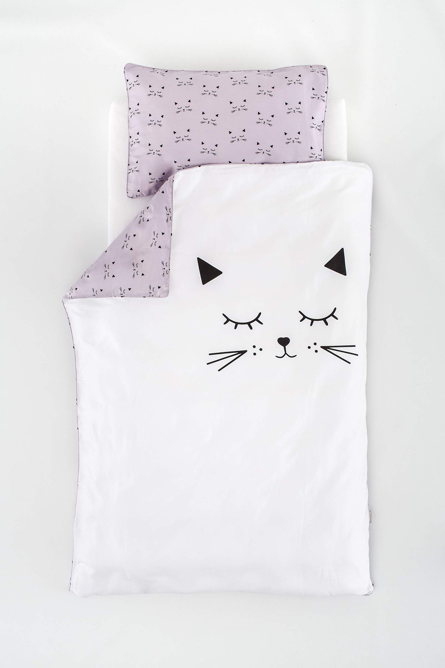Träumeland TT18202 Cuddly Cat Bed Linen 100/135 + 40/60 Multi-Coloured