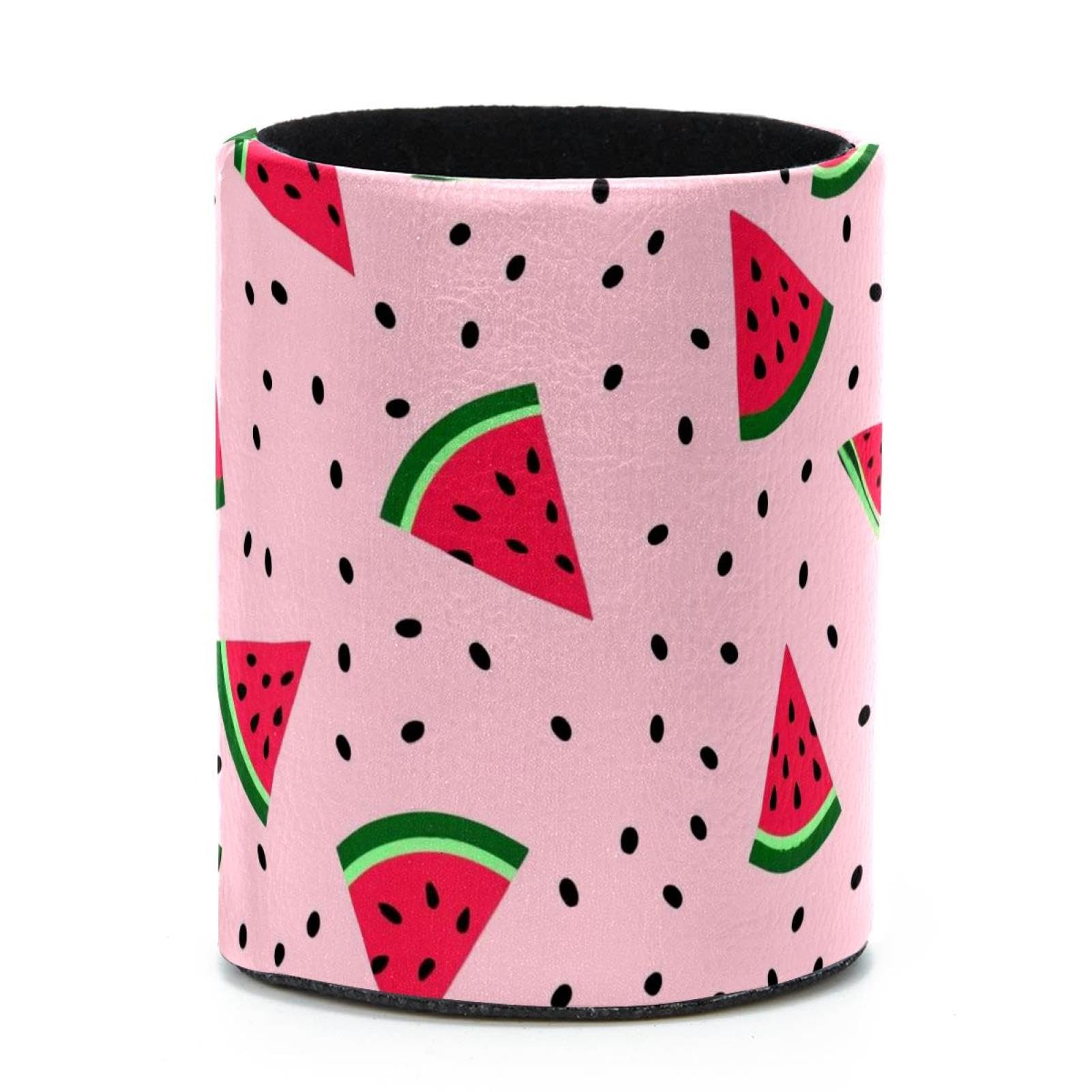 VAPOKF Round Pencil Holders for Desk, Watermelon Pen Holders Pen Pot Makeup Brushes Storage Desktop Stationery Supplies Organiser for Home Office