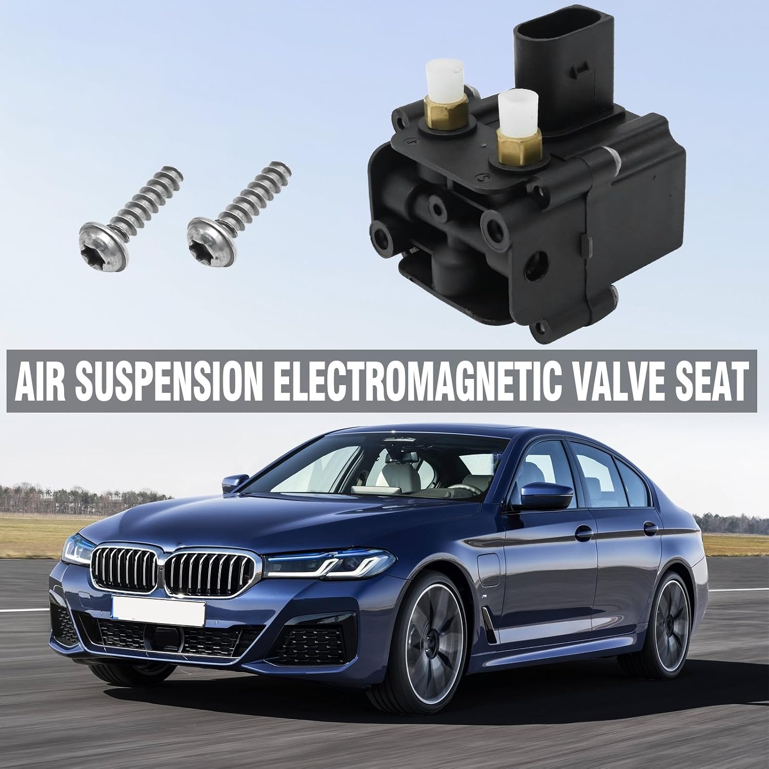 Air Suspension Solenoid Valve Block Replacement for 2009-2017 BMW 535i/535i GT/550i/550i GT/740i/740LD/740Li/750i/750Li/760Li, Replaces 37206875176, 37206789450