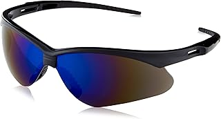 Jackson Safety 3000358 Nemesis Safety Glasses Black Frame/Blue Mirror Lens